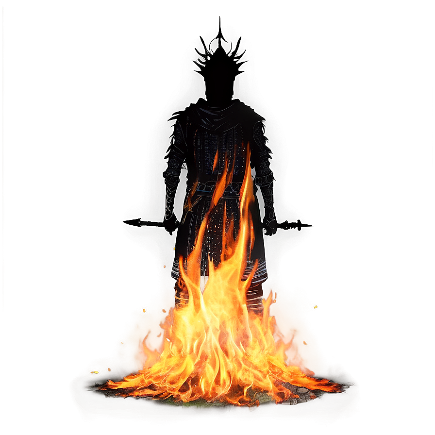 Bonfire Silhouette Dark Souls Png Kly PNG Image