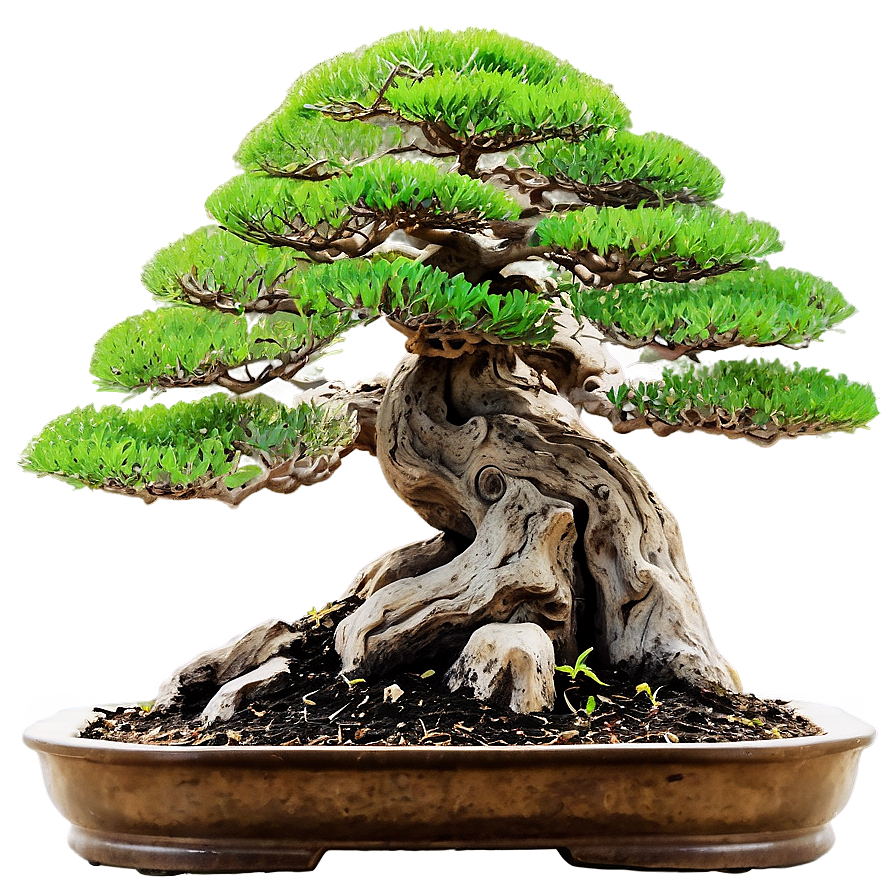 Bonsai Tree With Mountain Background Png Yxo PNG Image