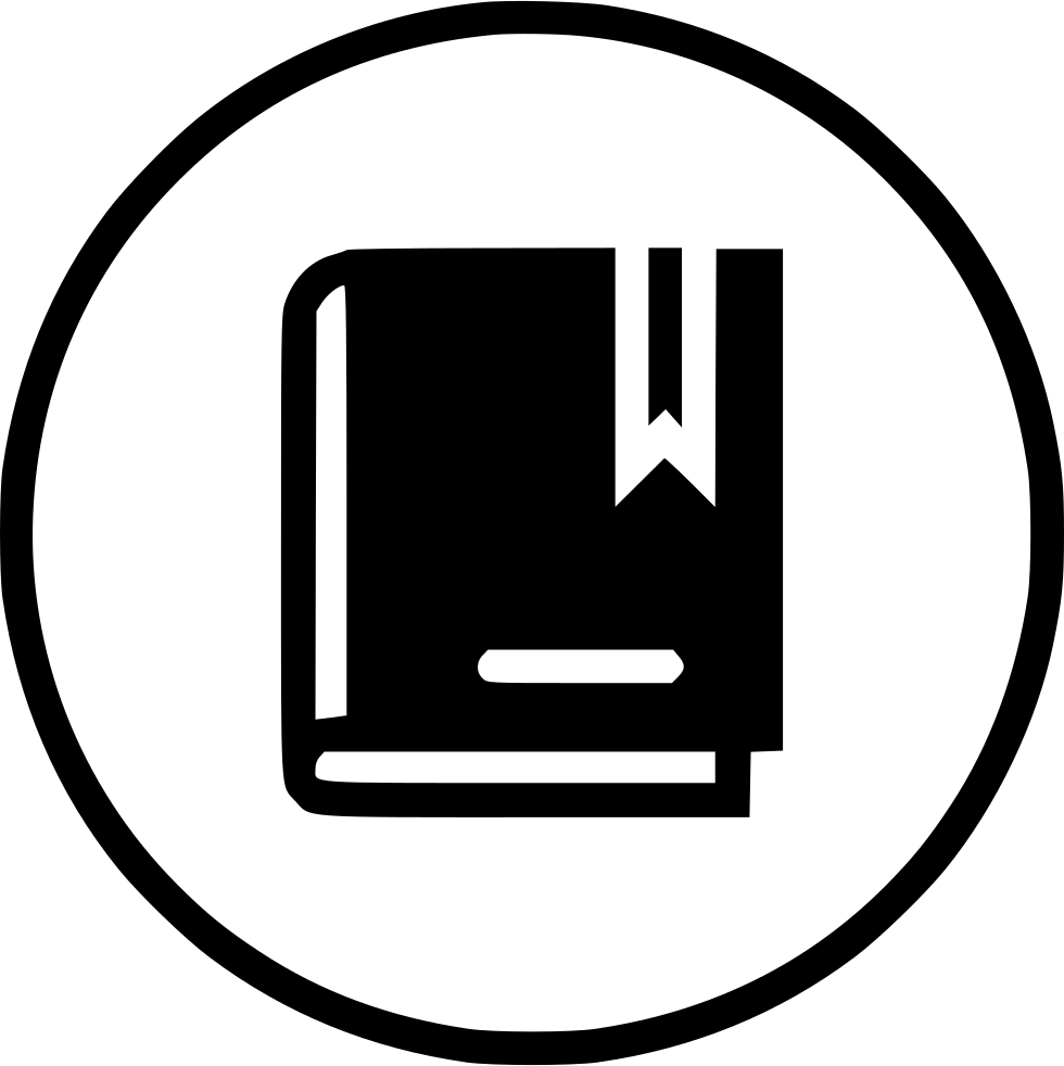 Book Icon Blackand White PNG Image