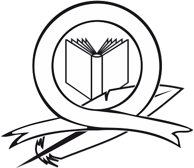 Book Logo Blackand White PNG Image