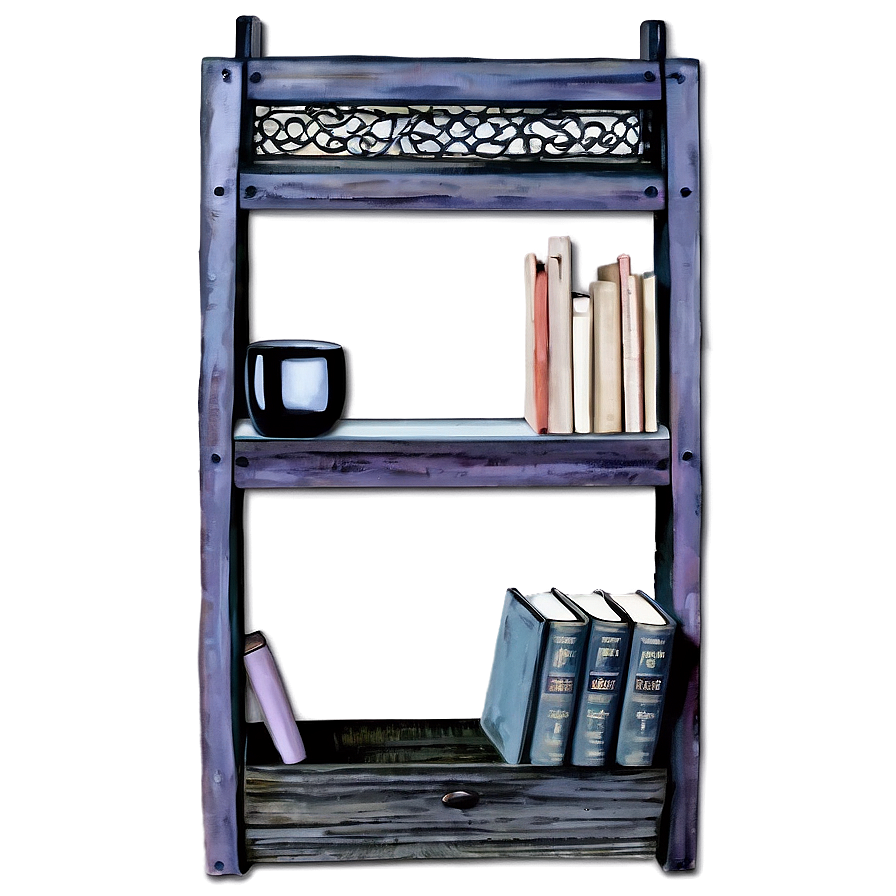 Book Lover's Nook Decor Png Itk14 PNG Image