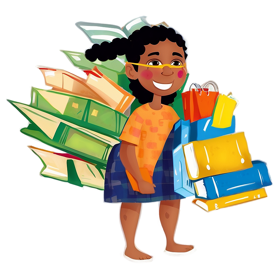 Book Shopping Spree Png Hqy84 PNG Image