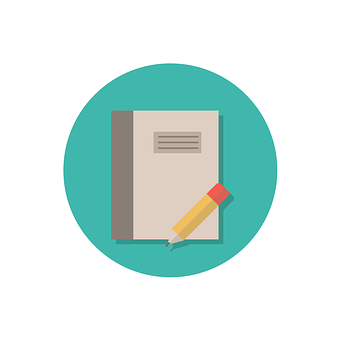 Bookand Pencil Icon PNG Image