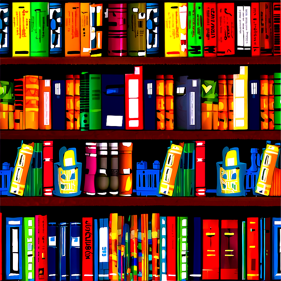 Bookshelf Vector Graphic Png Dgk PNG Image