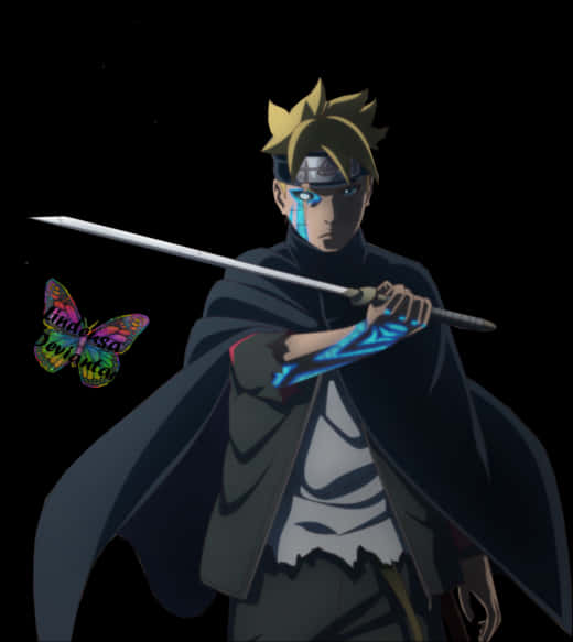 Boruto Uzumaki Karma Seal Activation PNG Image