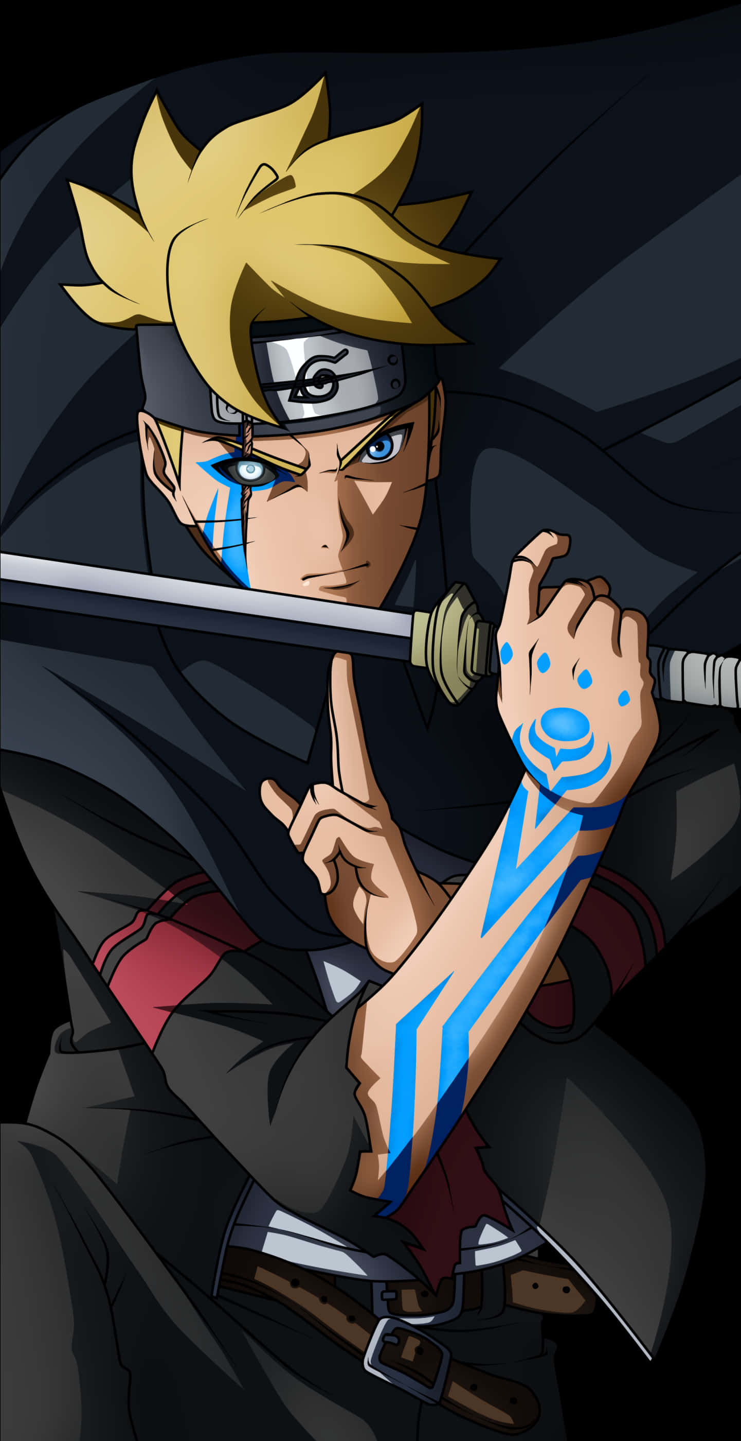 Boruto Uzumaki Ninja Pose PNG Image