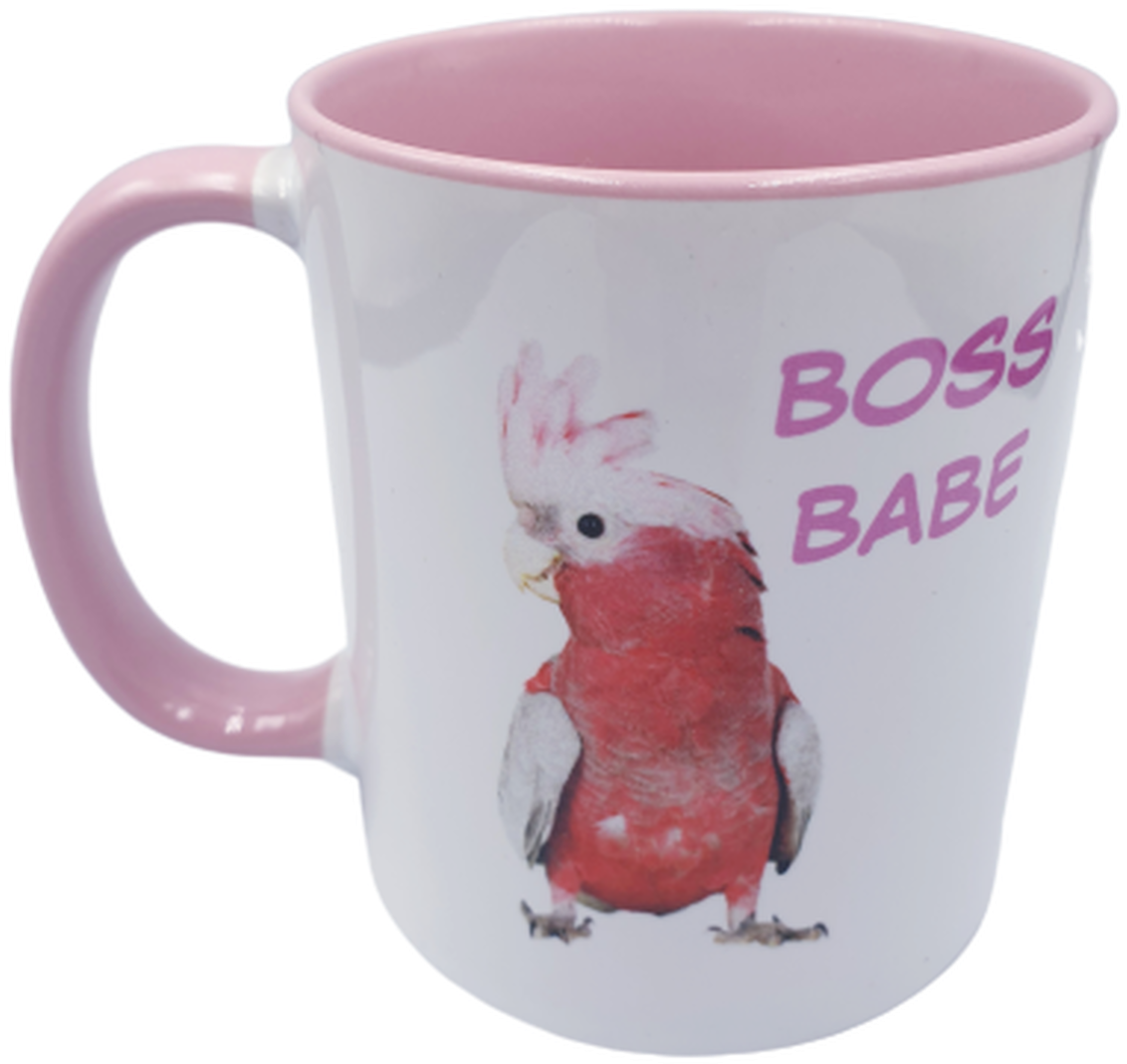 Boss Babe Cockatoo Mug PNG Image