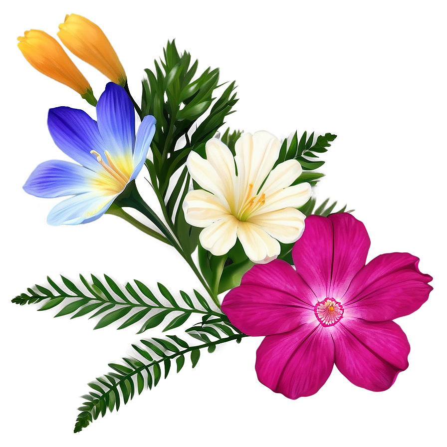 Botanical Corner Flower Png 30 PNG Image