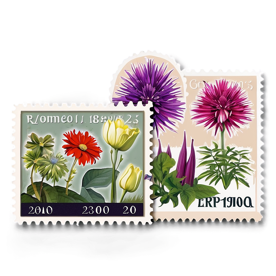 Botanical Gardens Postage Stamp Png Qdi80 PNG Image