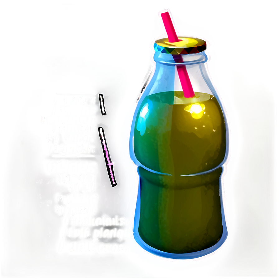 Bottle With Straw Png Jva17 PNG Image