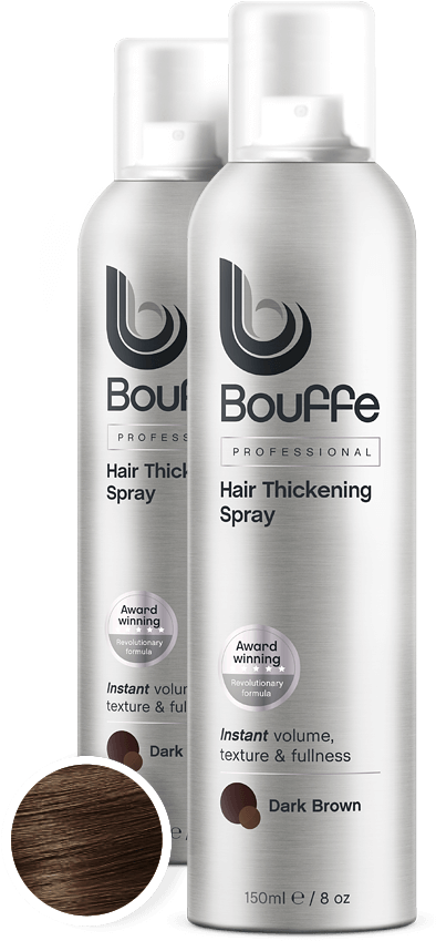 Bouffe Dark Brown Hair Thickening Spray PNG Image