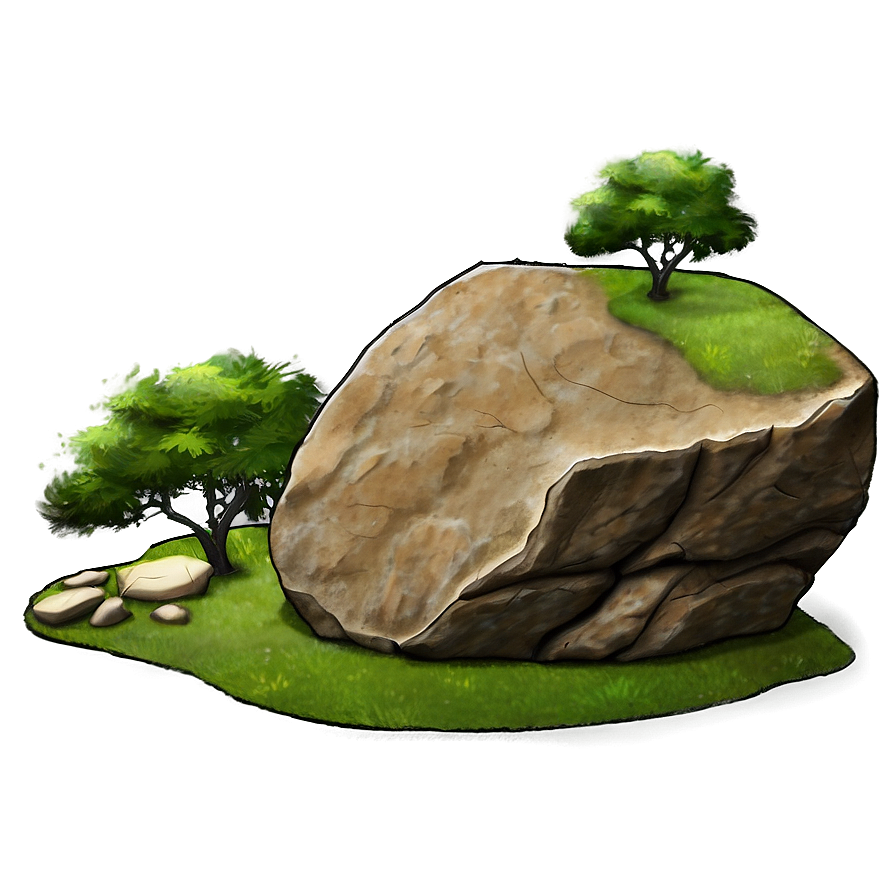 Boulder Rock Landscape Png Xes35 PNG Image