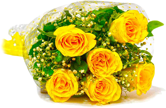 Bouquetof Yellow Roses PNG Image