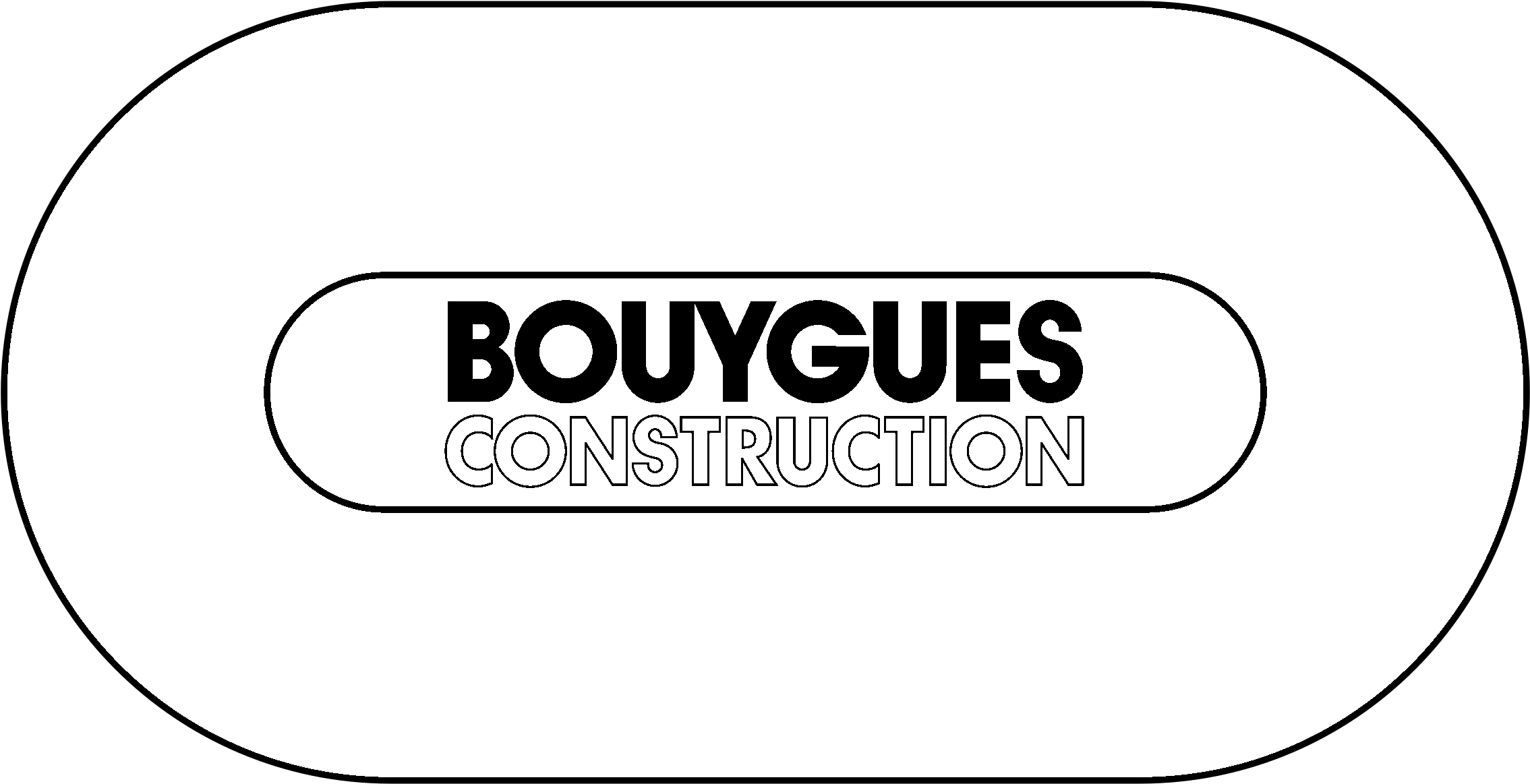 Bouygues Construction Logo Blackand White PNG Image