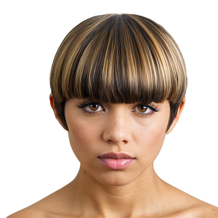 Bowl Cut With Highlights Png Ymi60 PNG Image