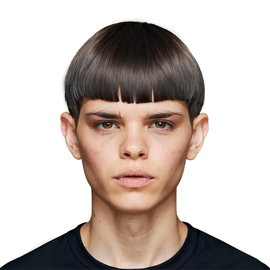 Bowl Cut With Taper Fade Png Kda67 PNG Image