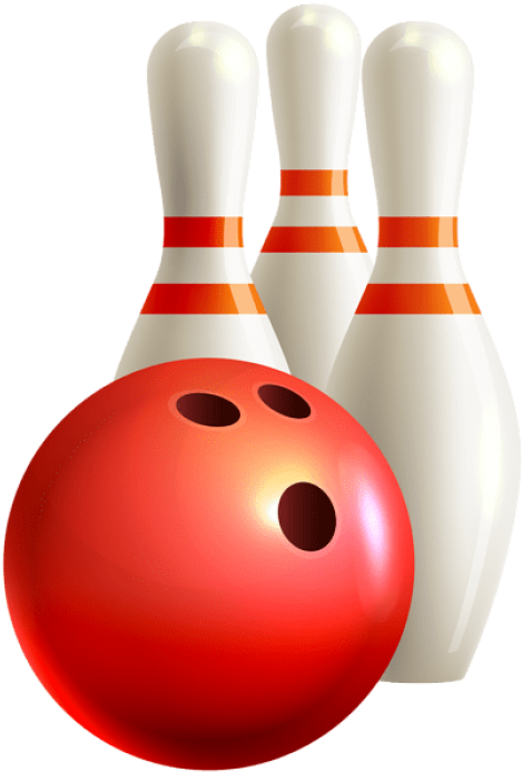 Bowling Balland Pins Graphic PNG Image