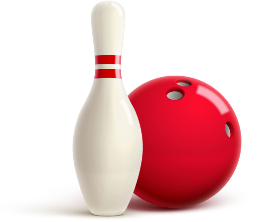 Bowling Pinand Ball Illustration PNG Image