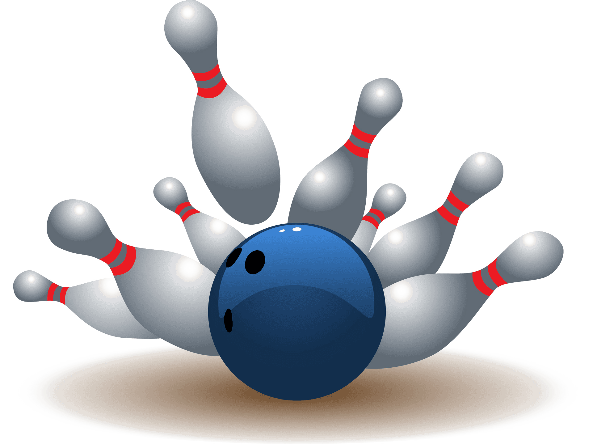 Bowling Strike Illustration PNG Image