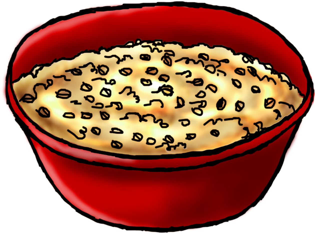 Bowlof Oatmeal Illustration PNG Image