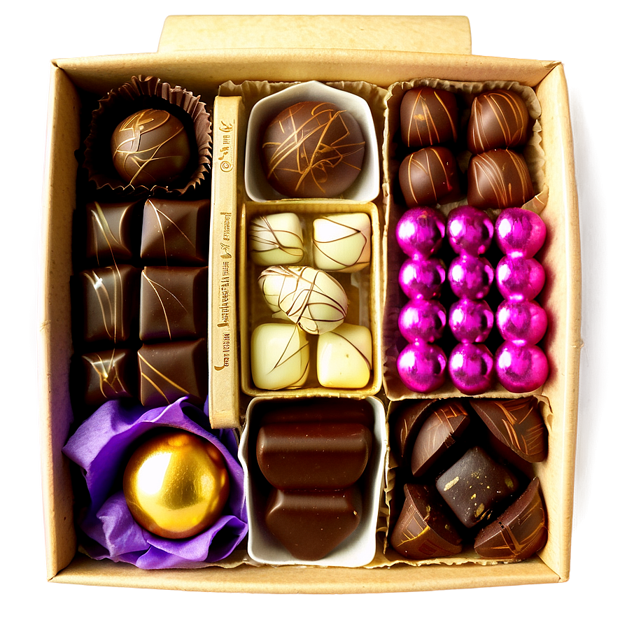 Box Of Artisan Chocolates Png Bjw31 PNG Image