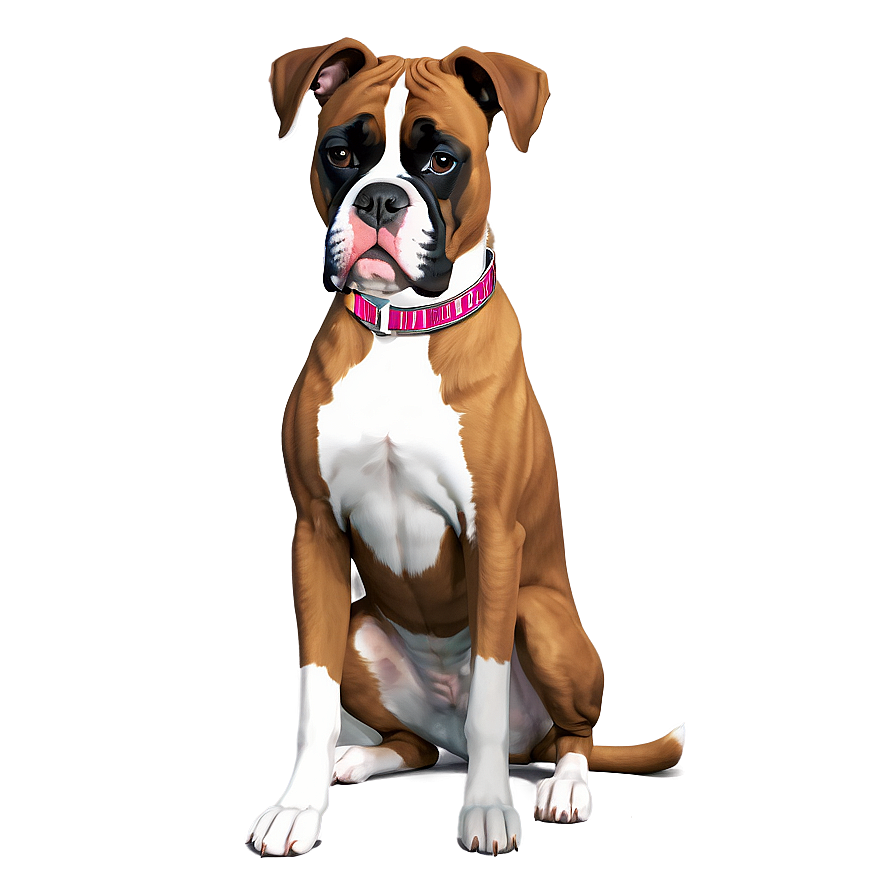 Boxer Dog With Medal Png Twv PNG Image