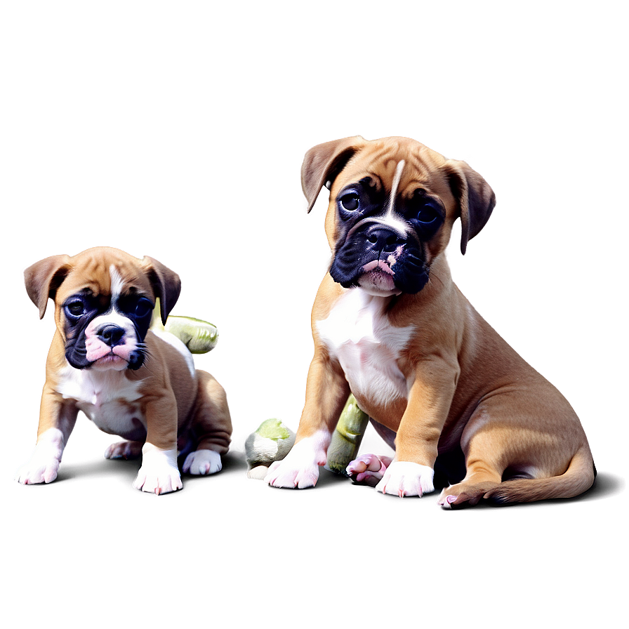 Boxer Dog With Puppies Png Ssd64 PNG Image