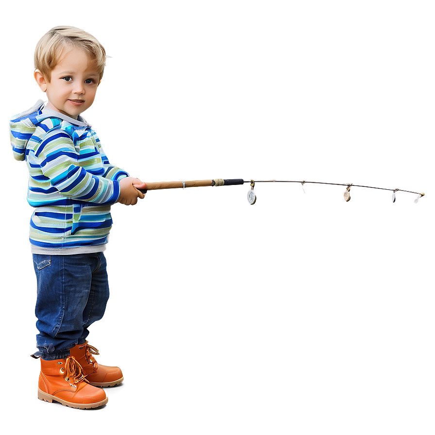 Boy With Fishing Rod Png 05212024 PNG Image