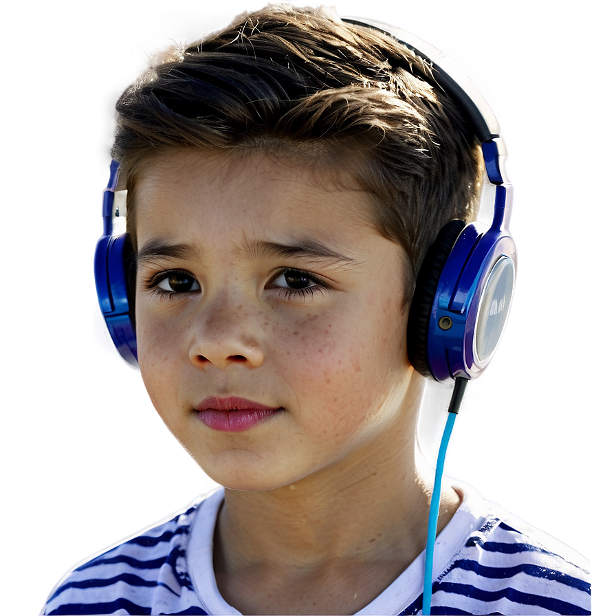 Boy With Headphones Png Kdp40 PNG Image