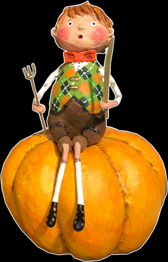 Boyon Pumpkin Figurine PNG Image