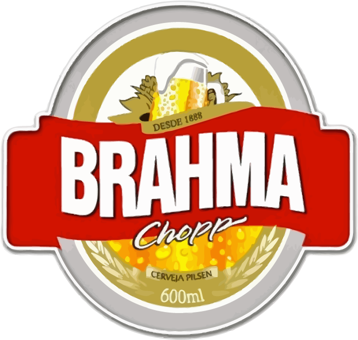 Brahma Chopp Beer Label PNG Image