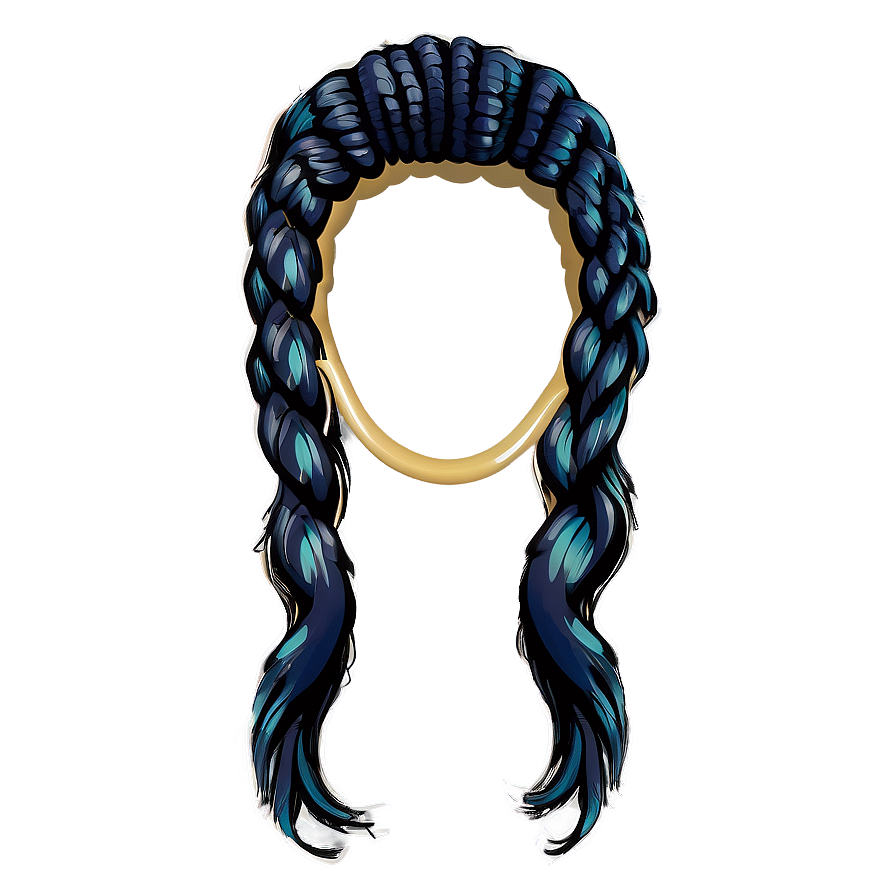 Braided Long Hair Charm Png Hmw32 PNG Image