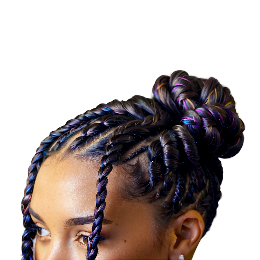 Braided Ponytail Look Png Ltj PNG Image