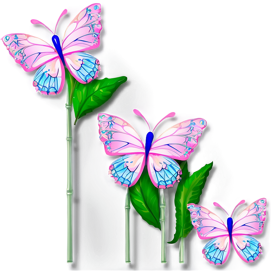 Branch With Butterflies Png 06122024 PNG Image