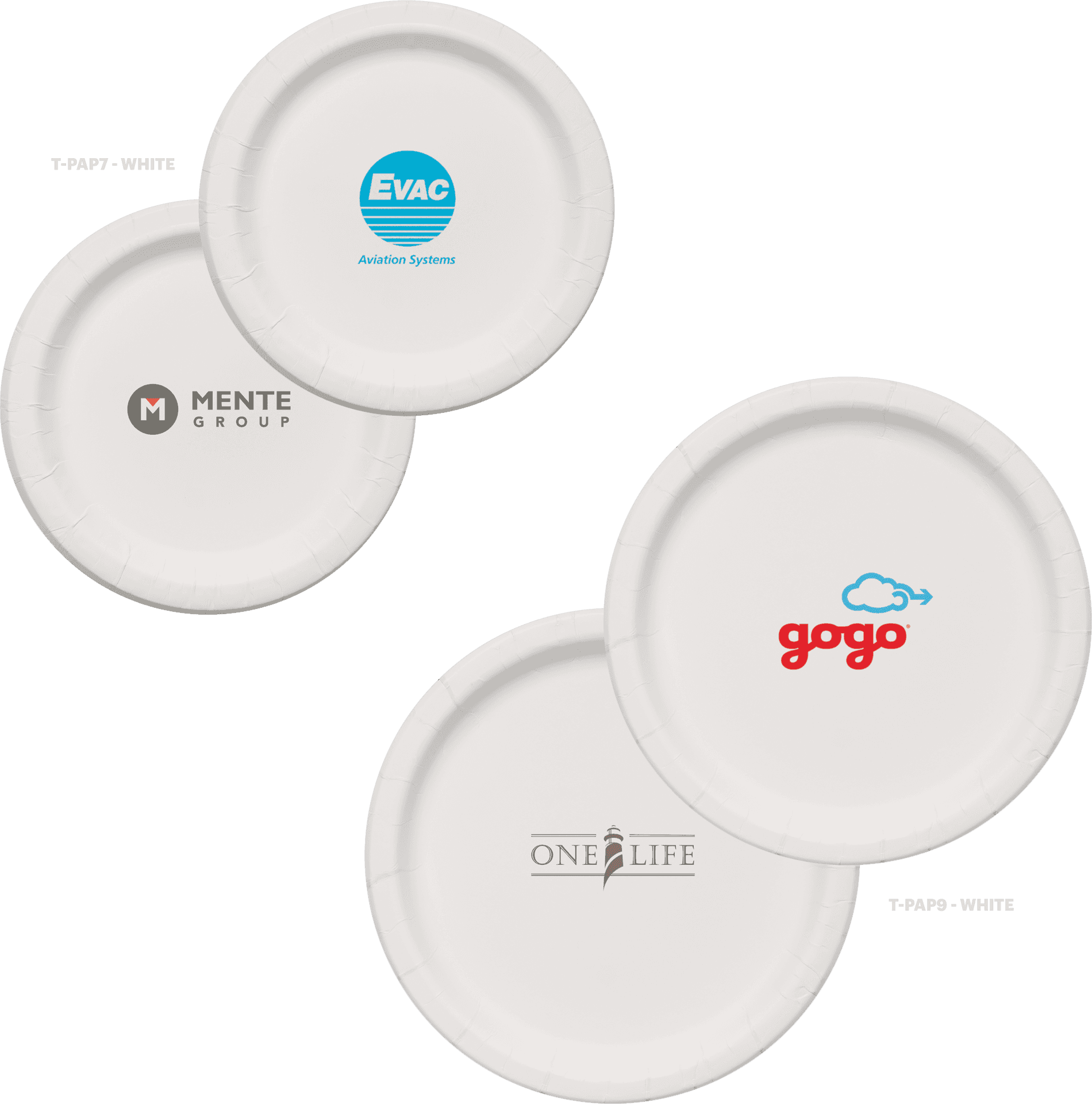 Branded Paper Plates Collection PNG Image