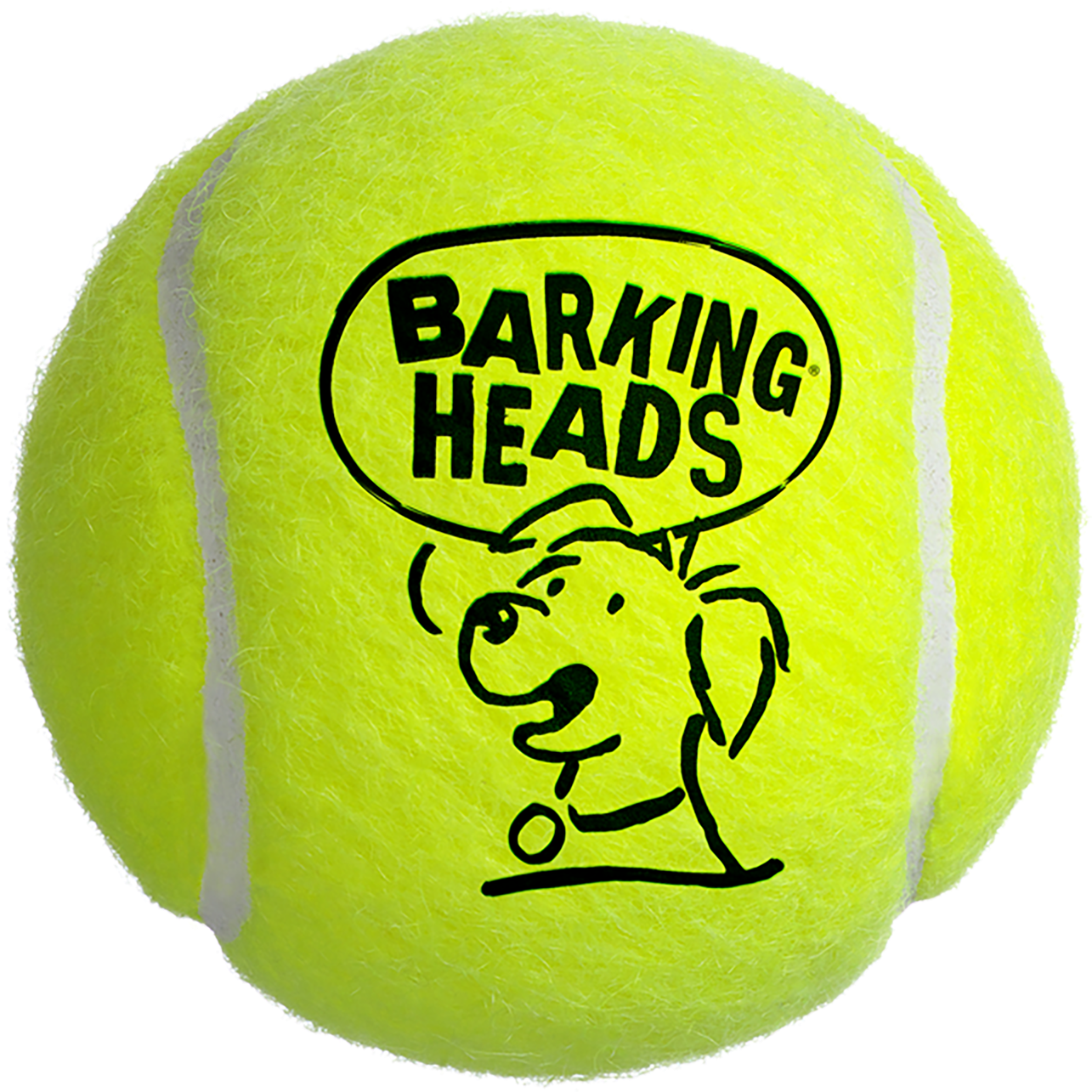 Branded Tennis Ball With Dog Logo PNG Image