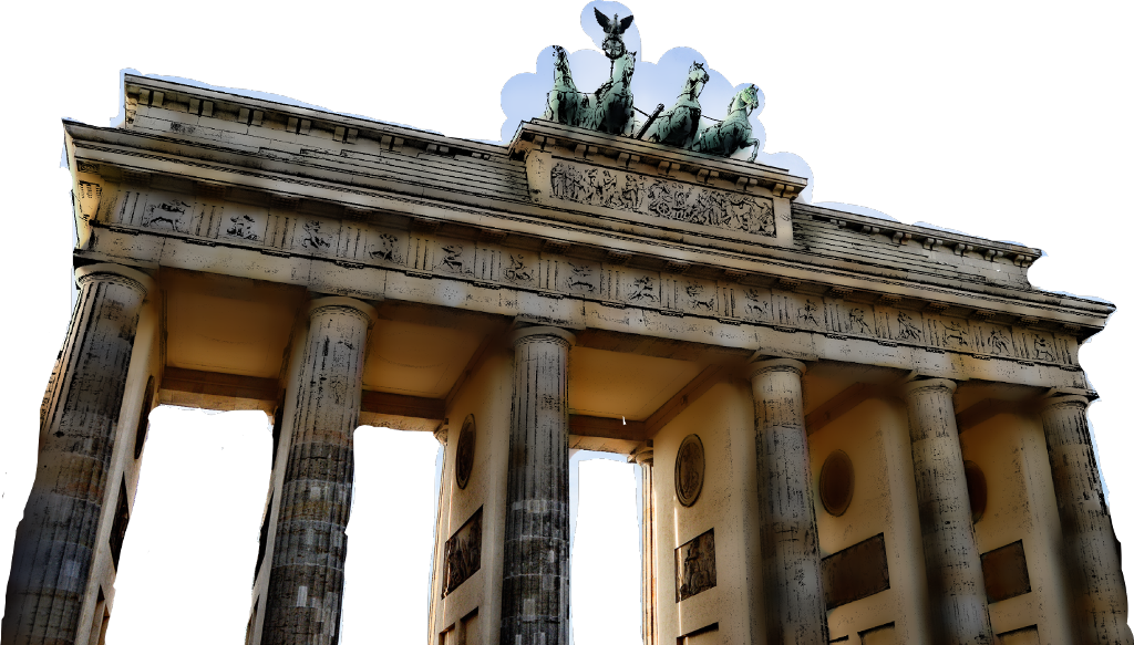 Brandenburg Gate Iconic Architecture PNG Image