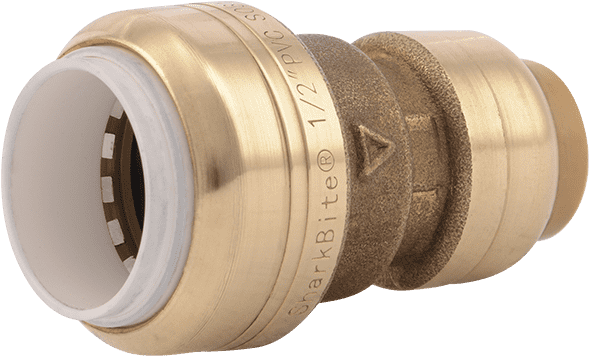 Brass Push Fit Plumbing Coupling PNG Image