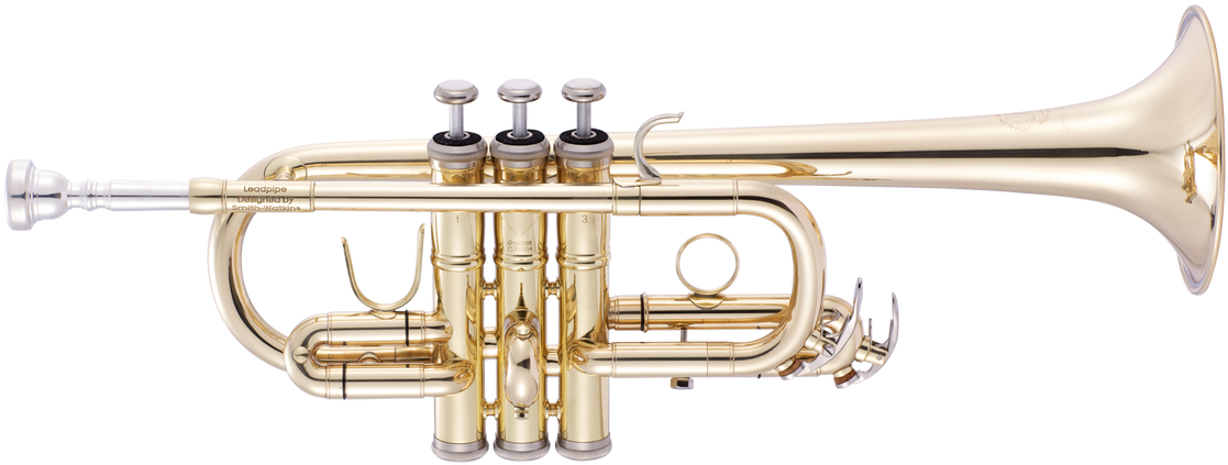 Brass Trumpet Isolatedon White PNG Image