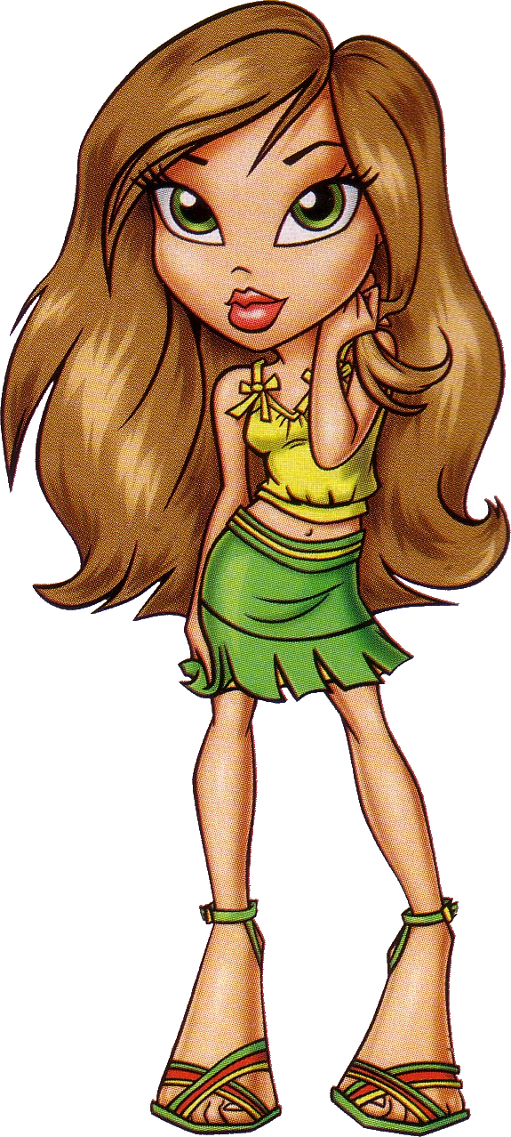 Bratz Dollin Green Outfit PNG Image