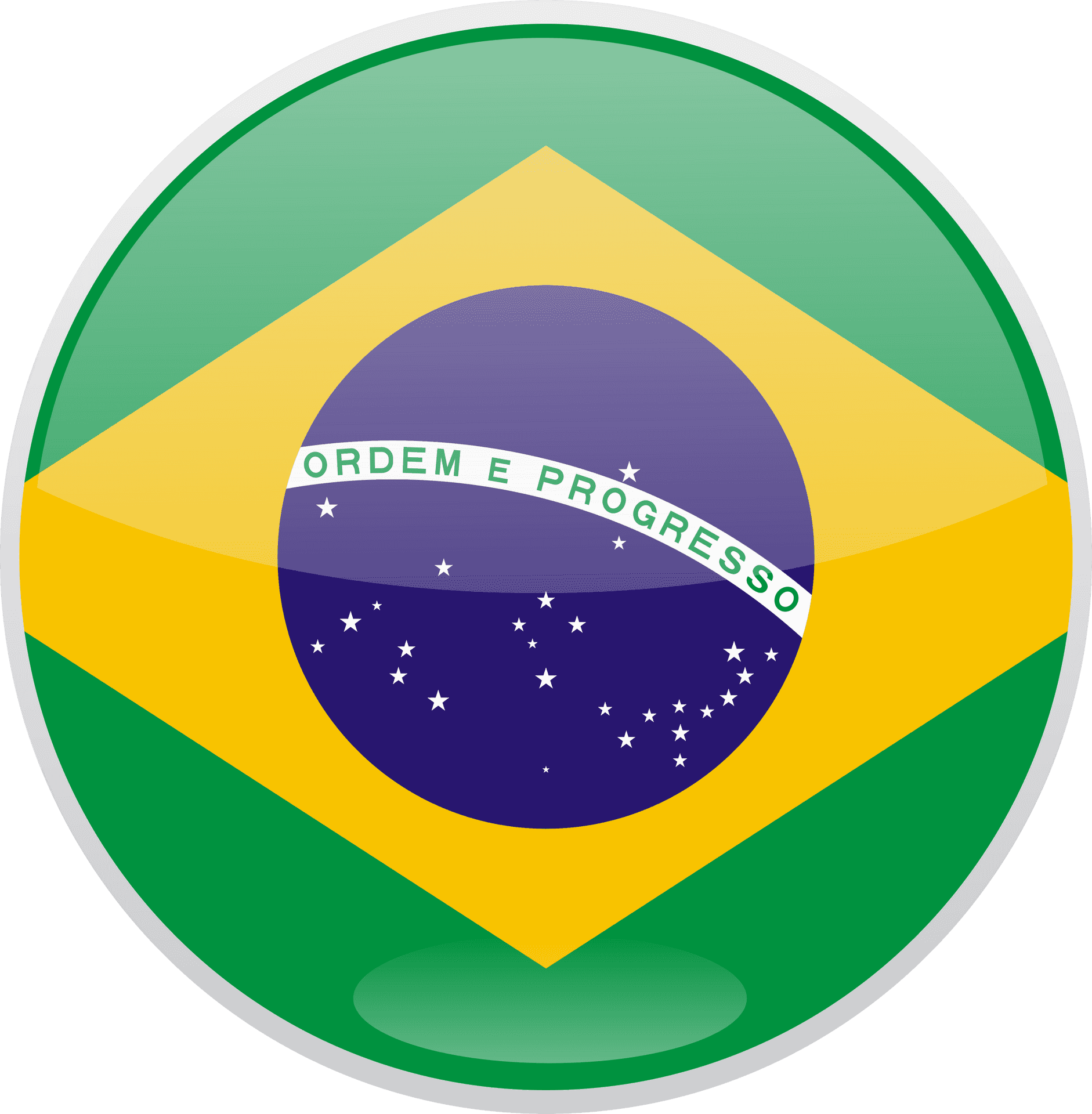 Brazilian National Flag Graphic PNG Image