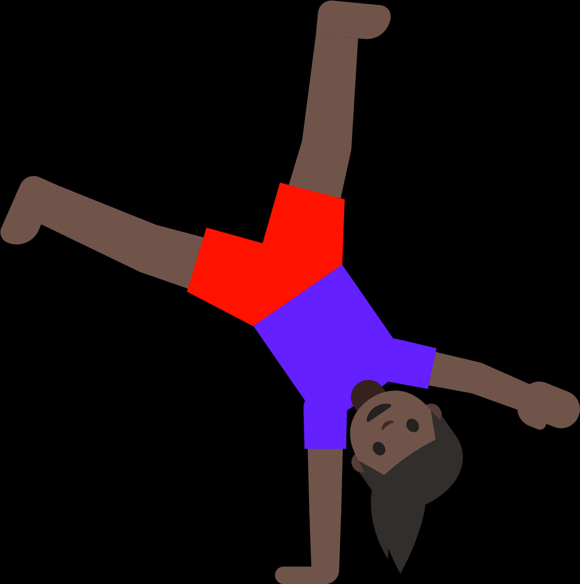 Breakdancerin Action Graphic PNG Image