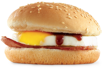 Breakfast Bacon Egg Cheese Burger PNG Image