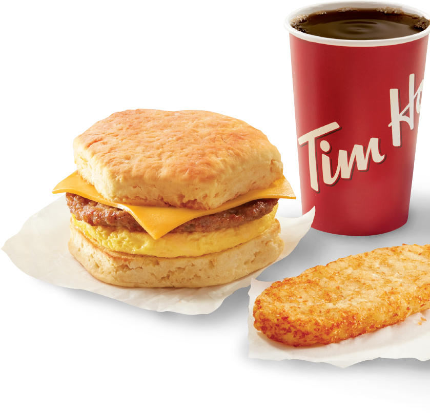 Breakfast Sandwich Coffee Hashbrown.png PNG Image