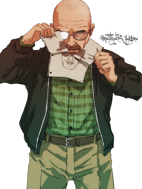 Breaking Bad Animated Character Tearing Paper PNG Image