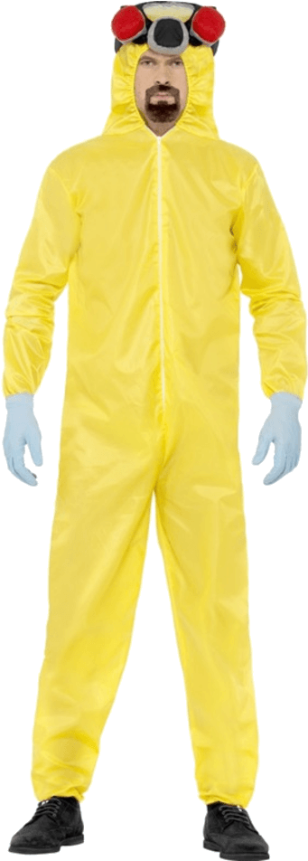 Breaking Bad Yellow Hazmat Suit Costume PNG Image