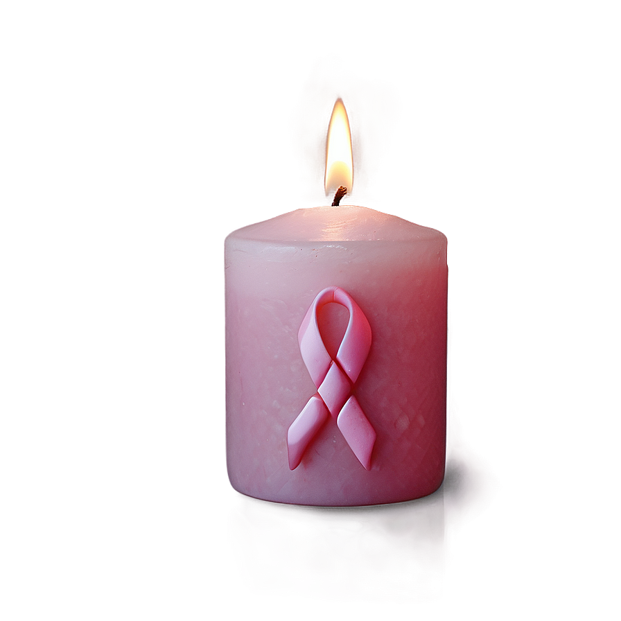 Breast Cancer Awareness Pink Candle Png Qos47 PNG Image