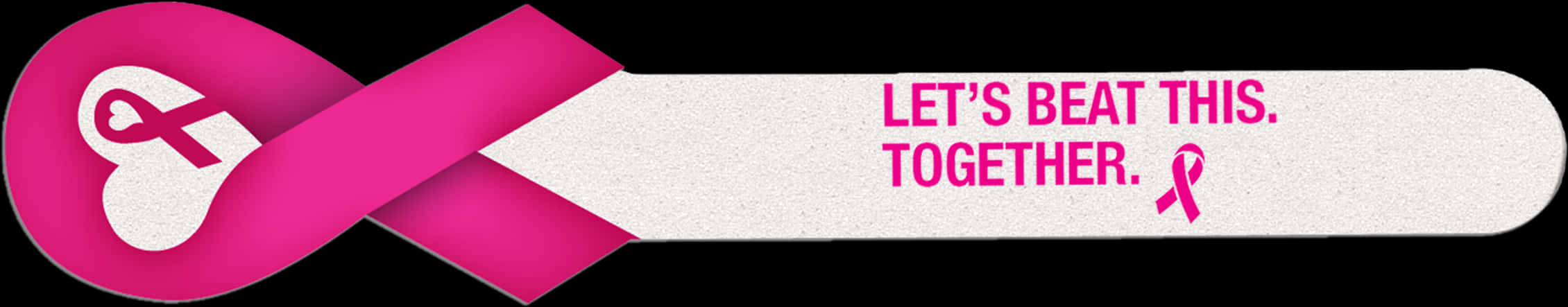 Breast Cancer Awareness Ribbon Banner PNG Image