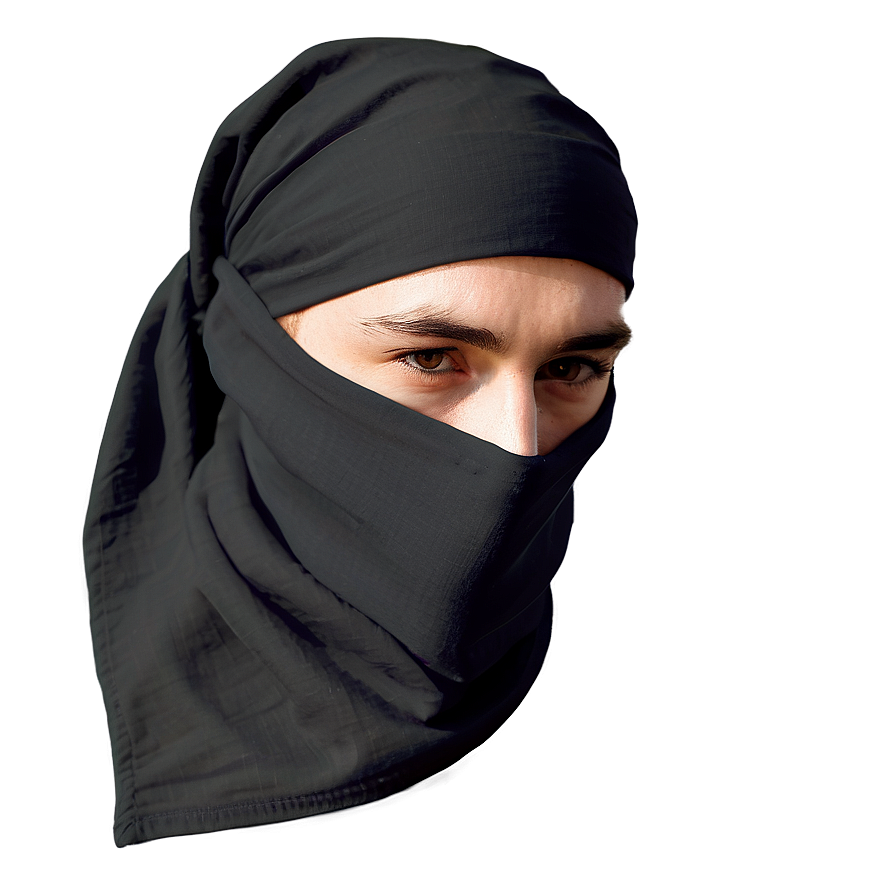 Breathable Black Bandana Png 06122024 PNG Image