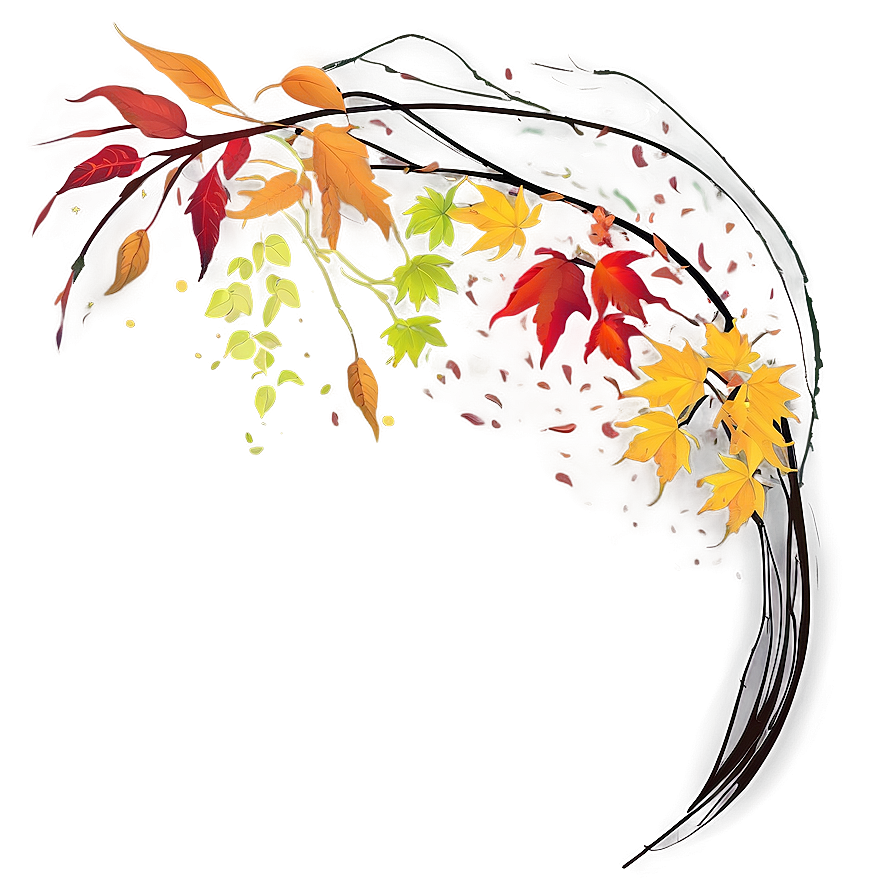 Breezy Leaves Falling Png Iyt47 PNG Image